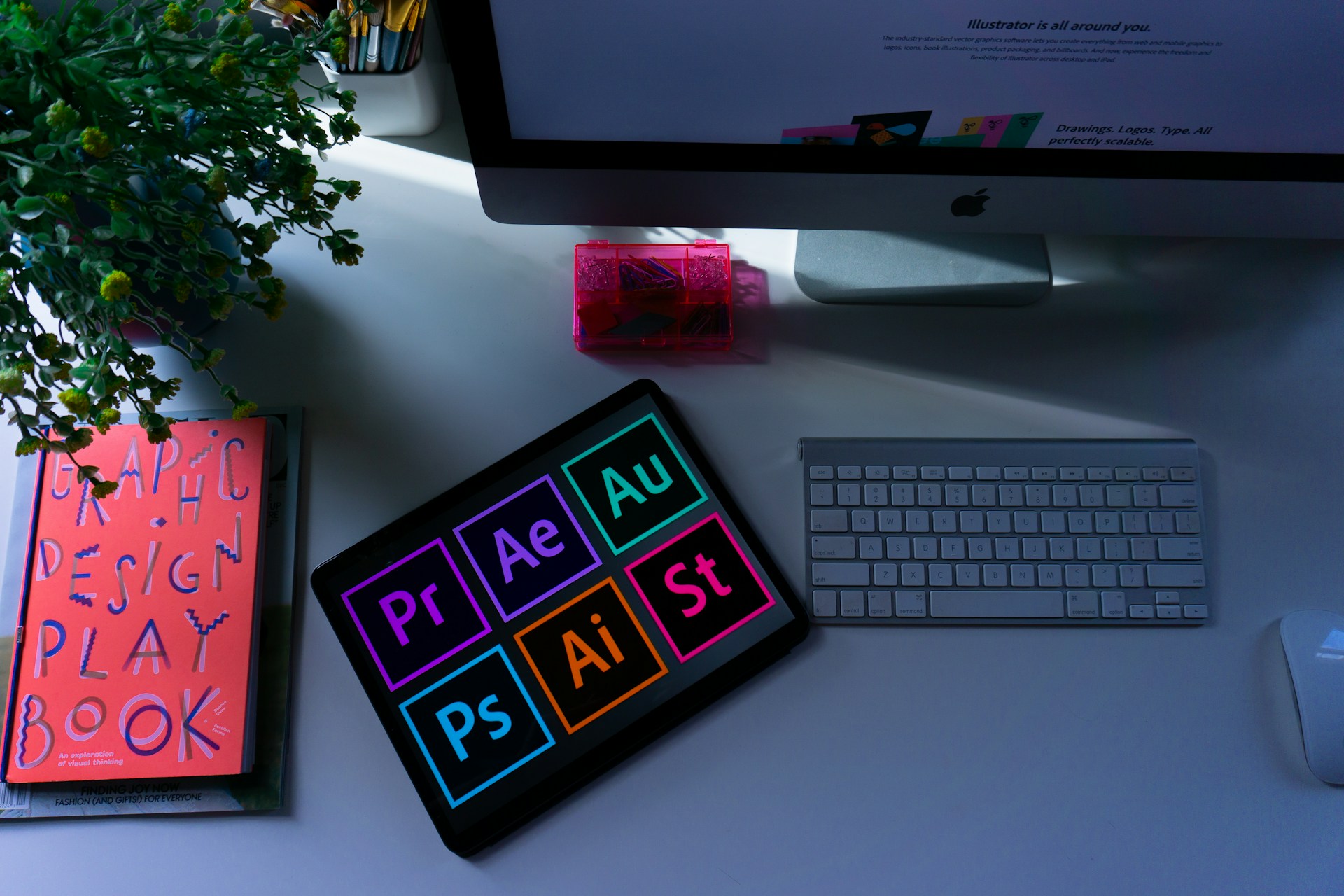 A creative design workspace with professional visual design tools